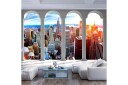 Fototapet Pillars And New York 150x105 - Finnes i flere størrelser