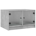  Salongbord med glassdører betonggrå 68x50x42 cm 8721012213173