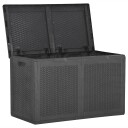 vidaXL Putekasse for hage 180 L svart PP rotting
