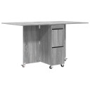vidaXL Spisebord 140 x 80 x 77 cm Konstruert tre Grå Sonoma