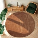 Rundt teppe   Recycled PET with viscose look brun Størrelse: Ø 160 cm