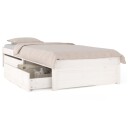  Sengeramme med skuffer hvit 75x190 cm 8720287011507