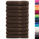  Premium håndklær SOLUND 10 stk brun 100x200 cm 600gsm