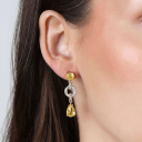 Snö Of Sweden Callie Crystal Ear Gold Yellow Onesize