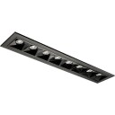 Sg Armaturen As Inspire R 300 innfelt downlight 8 lys 15W RA98 3000K dimbar - Svart