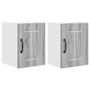  Kjøkkenskap 2 pcs Grå Sonoma 30 x 31 x 40 cm Konstruert tre