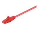 MicroConnect - Nettverkskabel - RJ-45 (hann) til RJ-45 (hann) - 25 cm - 6 mm - UTP - CAT 6 - rund, uten hindringer, flertrådet - rød
