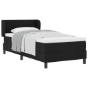  Box Spring Seng med Madrass Svart 90x200 cm Stoff
