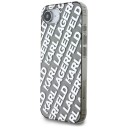 Karl Lagerfeld IML Repeat Logo Mobildeksel for iPhone 16e - Sølv
