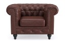 Manor House Chesterfield Deluxe Lenestol Mørk brun