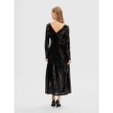Selected Femme Alaia LS Midi Sequins Dress Black 36