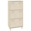 vidaXL Skoskap HAMAR honningbrun 59,5x35x117 cm heltre furu
