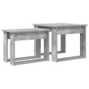  Kaffebord Sett 2 pcs Betonggrå Konstruert tre