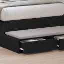  Seng Skuffer Svart 100x36,5x16,5 cm Laget av Tre
