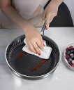 Stekepanne i rustfritt stål med slippbelegg 28 cm induksjonssikker