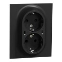Elko One Dobbelstikk 2x USB-C PD lader sort