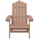 vidaXL Adirondack hagestol med bord HDPE brun