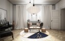 Rundt teppe   Canelli beige/hvit/blå Størrelse: Ø 180 cm
