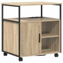  Kontorskap med hjul Sonoma eik 61 x 46 x 67 cm Konstruert tre