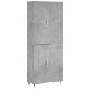 Highboard betonggrå 69,5x34x180 cm konstruert tre