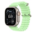 Apple 49/46 mm Neon Green Ocean Band   Natural Titanium Finish