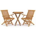 Hagespisestuesett 3 deler heltre teak