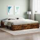 vidaXL Sengeramme røkt eik 200x200 cm 8721012158474