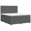 vidaXL Kontinentalseng med madrass Mørkegrå 140 x 190 cm Stoff