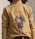 Ralph Lauren Kids Polo Bear Cotton Long Sleeve Tee   Brown   2