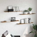  Bokhyllebrett 4 pcs Brun 100 x 20 x 1.5 cm Konstruert tre