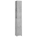vidaXL Baderomsskap betonggrå 25x25x170 cm sponplate