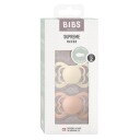 BIBS Pacifier Supreme Latex Ivory/Blush Size 2 2pcs
