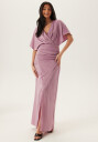 Bubbleroom Wrap Satin Gown Pink 40