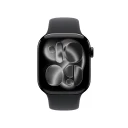 Apple Watch Series 11 GPS 42mm Jet Black Aluminium Case with Black Sport Band S/M
