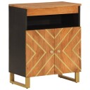 vidaXL TV-benk brun og svart 60x33,5x75 cm heltre mango