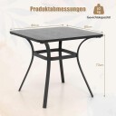 Utendørs spisebord for 4 – Tre look plate metallramme
