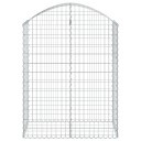 vidaXL Gabionkurv buet 100x50x120/140 cm galvanisert jern