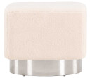 Venture Design Newton fotskammel Silver/offwhite 45 x 45 cm Hvit