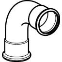 Geberit 108 mm 90° bøy FZ hylse/hylse Mapress