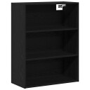  Hengende Veggskap Svart Eik 69,5 x 32,5 x 90 cm Konstruert tre