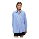 Tommy Jeans Tjw Ovs Essential Shirt Ext   Blue   S