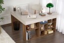 Regar Skrivebord 130x72x120 cm - Cashmere og Walnut