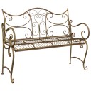 vidaXL Hagebenk 2  seter 114 x 54 x 90 cm Stål Antikk Brun