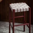 &Tradition Betty TK7 Barstol TK7 Maroon / Naturlig Vevet Bånd