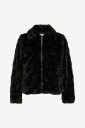 Vila Jakke i fuskepels viDorte L/S Jacket/pb Svart