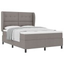  Box Spring Seng med Madrass i Taupe 140x190 cm Stoff
