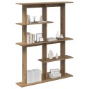 vidaXL Vegghylle Artisan eik 102 x 20 x 130 cm Konstruert tre