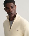 Bomullsgenser med half-zip CREAM XXXL