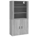 vidaXL Highboard grå sonoma konstruert tre
