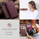 iPhone 11 Caseme 013 Series Lommebok-deksel Vinrød